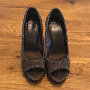 Brown platform shoes